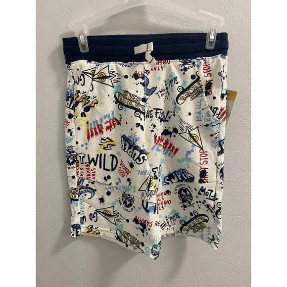 KIDS SHORTS SIZE 10 BOYS GIRLS RAD SAYINGS COOL GRAPHICS - Picture 1 of 8
